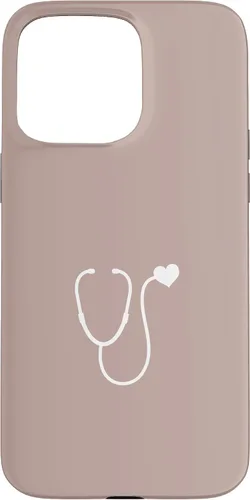 Vista 31 de Pink Taupe - Funda con estetoscopio de corazón para enfermera o doctor para iPhone 17