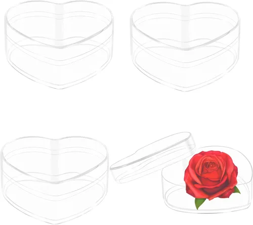 Vista 19 de KissYou Caja Pequeña de Acrílico con Tapa Cajas de Caramelo Transparentes para Exhibición Decoración de Fiesta Cubo Cuadrado de Plástico