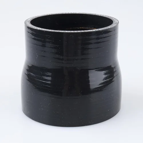Vista 67 de AC PERFORMANCE ID de 1" a 1/2" (25mm a 13mm) Manguera de silicona recta reductora de 3 capas reforzada negra, 3" de longitud Negro