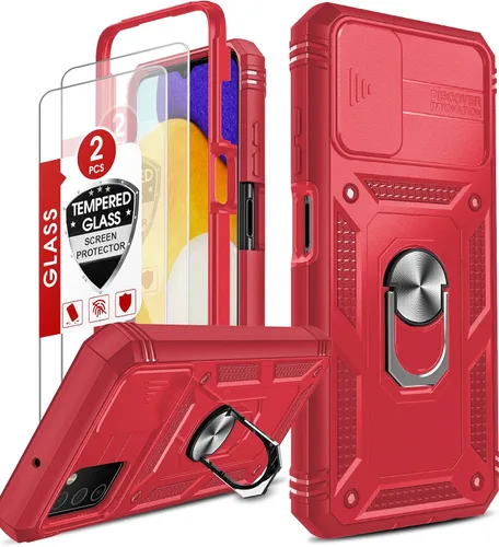 Vista 9 de LeYi Funda compatible con Samsung Galaxy A03s: funda para teléfono Samsung A03s con protector de pantalla [2 paquetes], funda deslizante para cámara