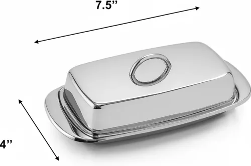 Vista 10 de Cuisinox Mantequillera de acero inoxidable con tapa, 4 "x 7.5