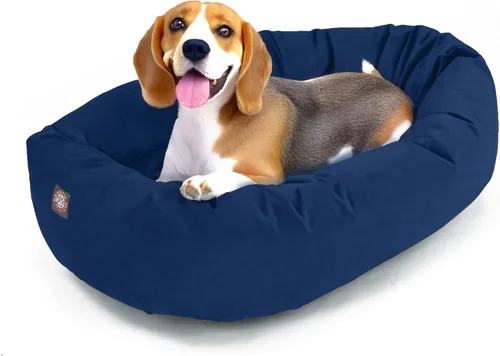 Vista 25 de Majestic Pet Cama para Perros de 52 Pulgadas de Ante Calmante Lavable 52x35x11 (Pulgadas) – Acogedora Cama Redonda para Perros con Forma de Dona