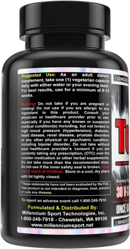 Vista 2 de MST Testofen Suplemento Twin Pack (2 botellas de 30 unidades cada uno) Extracto de semilla de fenogreco, refuerzo de testosterona libre, 600 mg, 60