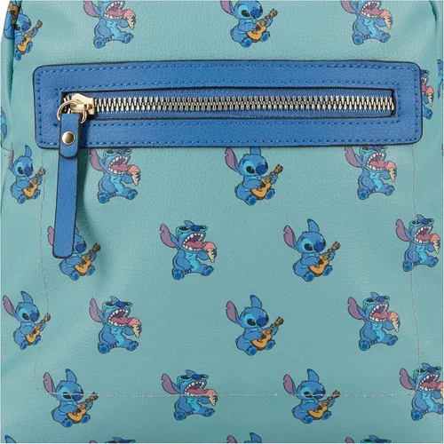 Vista 6 de Disney Lilo and Stitch - Mochila para niñas, niños, adolescentes y adultos, con licencia oficial de Stitch de 10 pulgadas, Gris, Mochilas Daypack