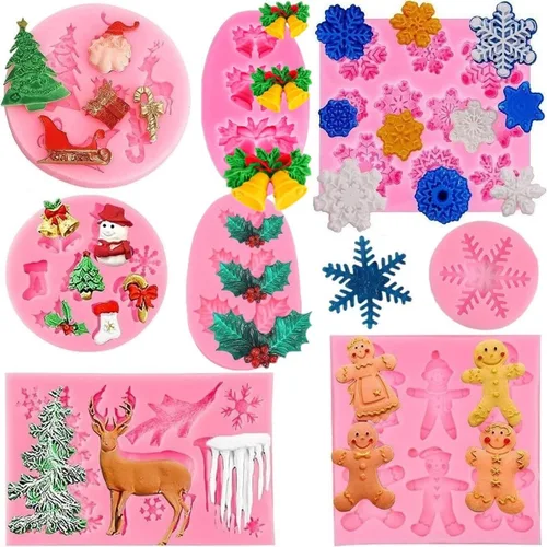 Vista 7 de Molde de rosas Molde de silicona para tartas de chocolate Sugarcraft Decorar Fondant Fimo Herramientas 4 Tamaño Rosa 2 Piezas