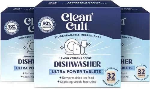Vista 6 de Cleancult Ultra Power - Cápsulas de detergente para lavavajillas para un brillo ultrabrillante sin manchas, todo en uno, sin desperdicio