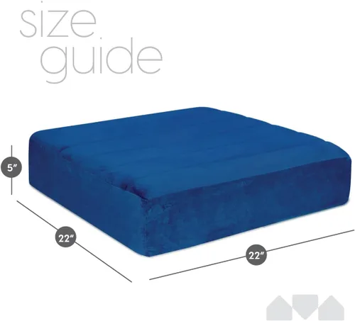 Vista 3 de Milliard Almohada de piso de espuma viscoelástica, cojín cuadrado decorativo de 22 pulgadas con funda acanalada de terciopelo suave lavable