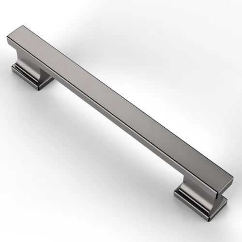 Vista 42 de Asidrama - Paquete de 6 manijas de gabinete de cocina color latón cepillado de 3.75 pulgadas (96mm), tiradores para gabinete, accesorios