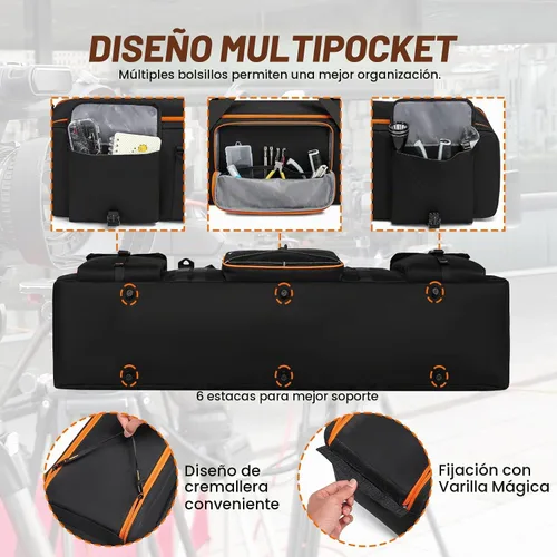 Vista 5 de Estuche de transporte para trípode, soporte de luz de trípode y bolsa de kit de iluminación para fotografía, bolsa de transporte grande