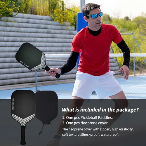 Vista 5 de Pickleball Paddles Pickleball Rackets T700 Carbon Fiber Frosted Textured Surface 16mm Core for Beginners to Advanced Players Portable Bag USAPA