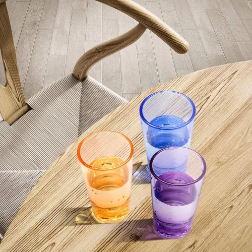Vista 5 de Vasos irrompibles para beber, vasos de jugo de 5 onzas, vasos de plástico, juego de 6 en 3 colores surtidos