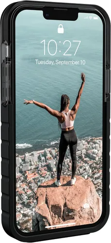 Vista 4 de URBAN ARMOR GEAR [U] por UAG - Funda diseñada para iPhone 13 Pro Max, color negro, delgada, ligera, elegante, a la moda, translúcida que absorbe