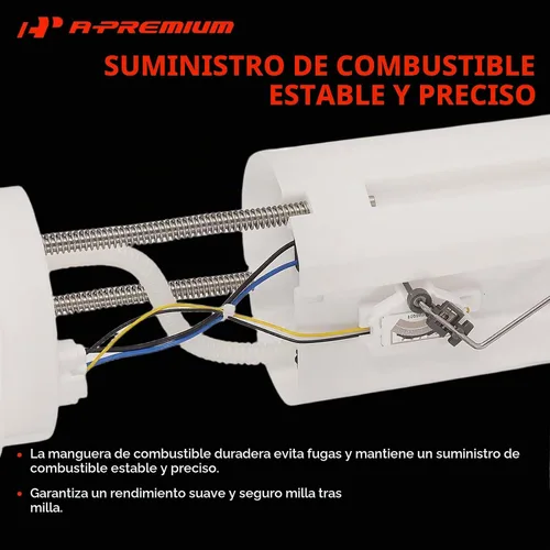 Vista 7 de Módulo de Bomba de Combustible Eléctrico A-Premium con Unidad de Envío Compatible con Honda Accord 2003 2004 2005 2006 2007, L4 2.4L, Gasolina