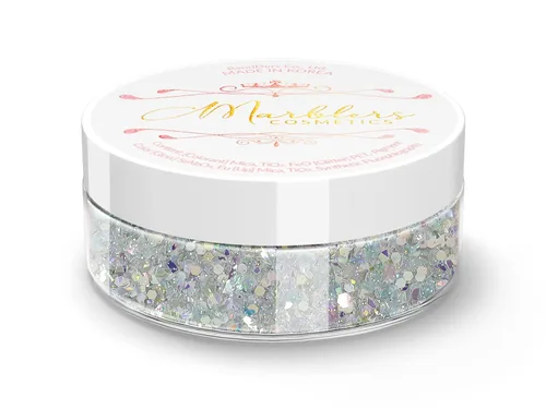 Vista 64 de MARBLERS Polvo de mica natural grueso [perla azul acero] 0.11 onzas (0.11 oz) altamente pigmentado no tóxico, vegano, libre de crueldad animal