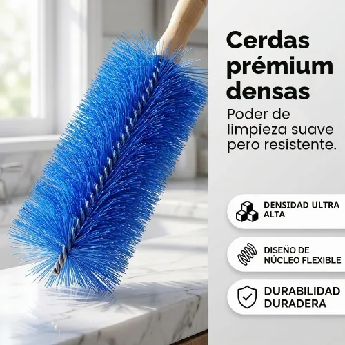 Vista 3 de Cepillo limpiador de ventilador,Cepillo de polvo flexible,Gris