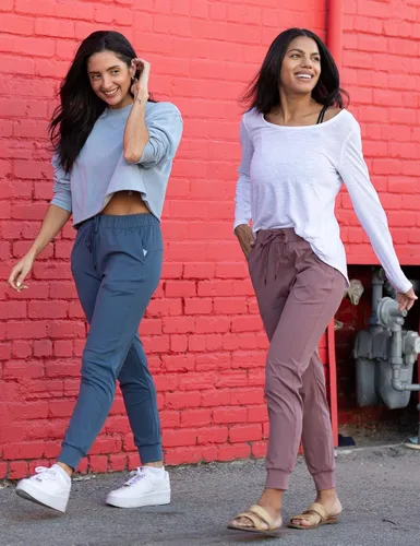 Vista 4 de AJISAI - Pantalones deportivos para mujer con cordón y bolsillos, para correr y relajarse