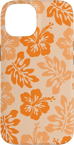 Vista 4 de Orange Hibiscus Y2K Tropical Floral Hawaiian Flowers Pattern Case for iPhone 17
