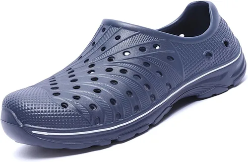 Vista 8 de CERYTHRINA Zuecos de jardín para hombre, zapatos transpirables para exteriores, sandalias de goma suave, zapatos de agua EVA para la playa