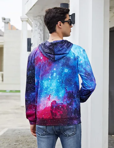 Vista 4 de Goodstoworld - Sudadera con capucha unisex con estampado gráfico 3D y bolsillos, tallas S a 3XL