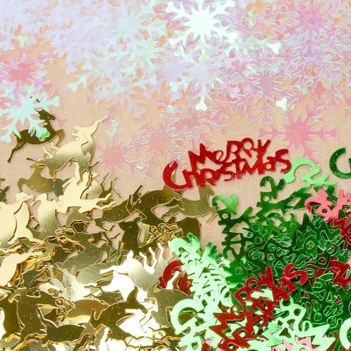 Vista 8 de Ángel de confeti navideño con halo, ángel con cuerno, cruz – Paquete de 3 (1.5 onzas) #3001