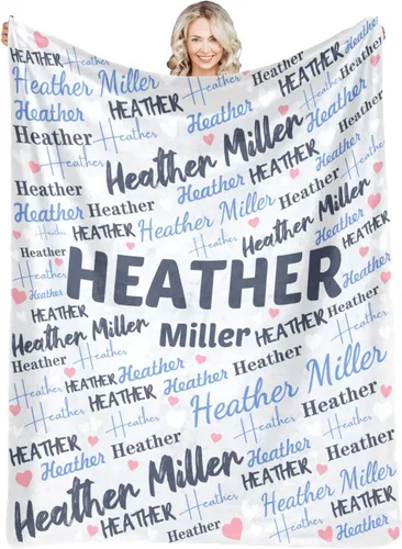 Vista 16 de Dr.TOUGH Mantas personalizadas con nombre, mantas personalizadas con nombre, mantas de bebé personalizadas para niñas, niños y adultos, mantas