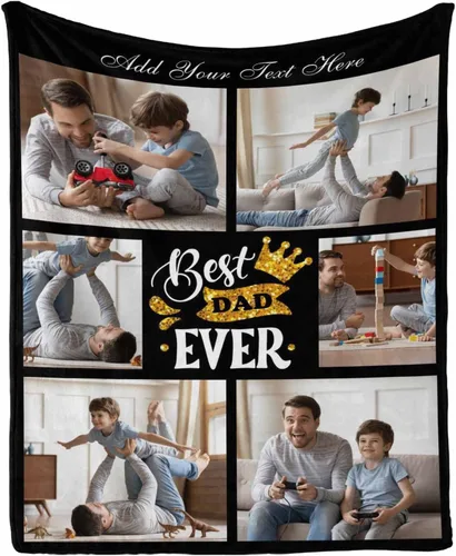 Vista 9 de InterestPrint Manta de amor personalizada con texto en inglés "To Dad, Even When I Not Close by,I Want You to Know I Love and Appreciate You We Love