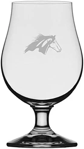 Vista 71 de Abaco Barb Body Horse - Vaso de cerveza Iona grabado (13.25 onzas)