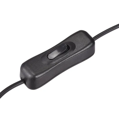 Vista 5 de MECCANIXITY Cable de CC con interruptor de encendido/apagado, 0.217 in x 0.098 in, cable de extensión CC macho a hembra, 19.7 in, negro