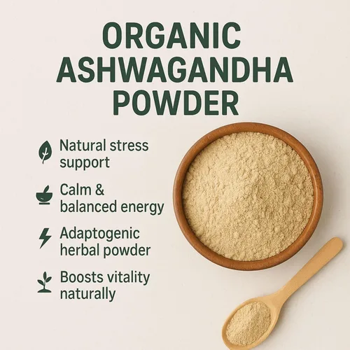 Vista 4 de SPICY ORGANIC Polvo orgánico de raíz de ashwagandha – 4 oz. – Sin OMG, 100% crudo de la India – Ginseng indio (Withania Somnifera) – Apoyo natural