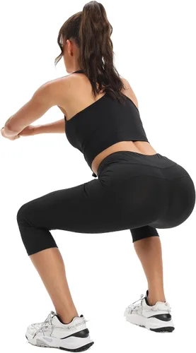 Vista 3 de adorence Leggings para mujer con bolsillos (suaves, de cintura alta y opaca), pantalones de yoga, leggings de entrenamiento para mujer