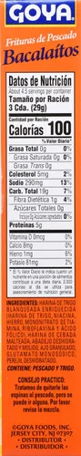 Vista 4 de Goya Foods Bacalaitos Bacalaitos Fitters Mix, 4.5 onzas