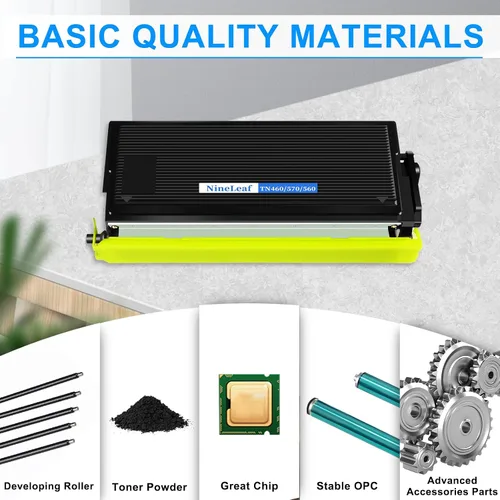 Vista 4 de NineLeaf Cartucho de tóner compatible y unidad de tambor para TN560 TN460 TN570 y DR500 DR510 DR400 para DCP-8020 D/8025D HL-1650/1850/5040/5050