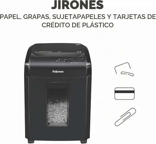 Vista 7 de Fellowes 10M7 Powershred - Trituradora de papel de escritorio con microcorte de 10 hojas