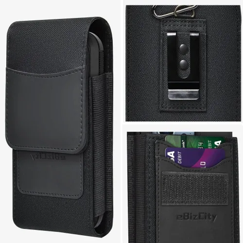 Vista 2 de Funda protectora para teléfono con clip para cinturón es adecuada para iPhone 17/16/15/Pro/Max/14/Pro/Max/13/Pro/Max/12 Samsung Galaxy S21 Ultra