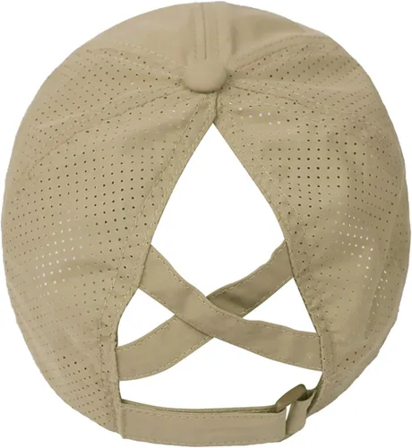 Vista 4 de Koreshion Gorra de béisbol ajustable para mujer, diseño de moño desordenado, de secado rápido