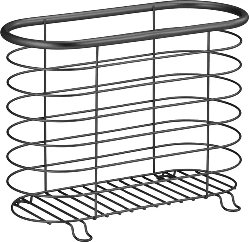 Vista 7 de mDesign Revistero para Baño, Oficina, Entrada - Negro Mate