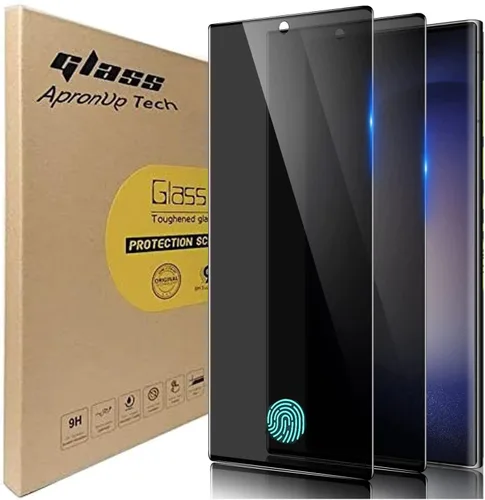 Vista 9 de Protector de pantalla de privacidad de vidrio templado para Samsung Galaxy S23 de 6.1 pulgadas, compatible con huellas dactilares, resistente a