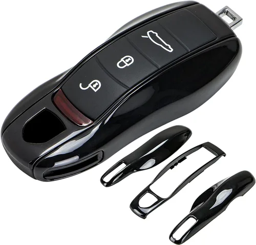 Vista 16 de AeroBon Funda pintada de 3 piezas para llavero compatible con reemplazo de carcasa de llave Porsche (MK1, gris ágata) Also fits 911 718 Boxster
