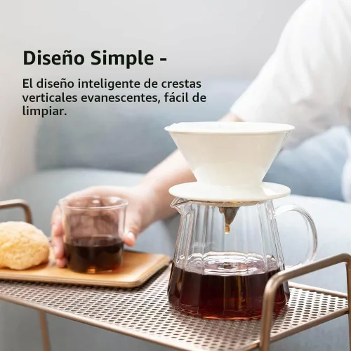 Vista 6 de watchget Servidor de vidrio de borosilicato de 500ml/17oz verter sobre