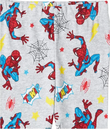 Vista 10 de Marvel Boys Avengers Black Panther Captain America Thor Spider-Man 4-Piece Snug-fit Cotton Pajamas Set