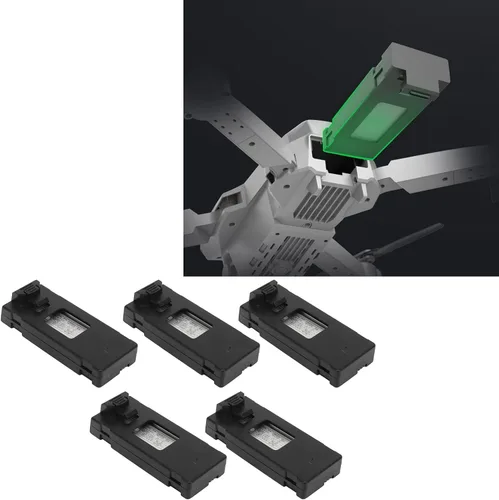 Vista 8 de TOPINCN Batería de avión RC, 3.7 V 1800 mAh batería de litio Drone con protección contra cortocircuitos de sobrecarga para E88 E525 PRO