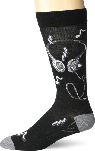 Vista 30 de K. Bell, calcetines retro varsity de lechuga para mujer Adultish (negro)