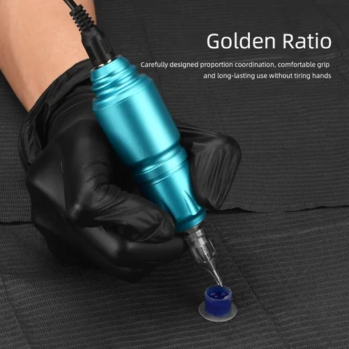 Vista 4 de Kit de máquina de tatuaje, agujas de cartucho, suministro de energía para principiantes, kit de bolígrafo de tatuaje rotativo, juego completo