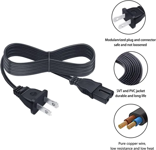 Vista 4 de Reemplazo del cable de alimentación de CA de 8 pies para Bose Wave Music