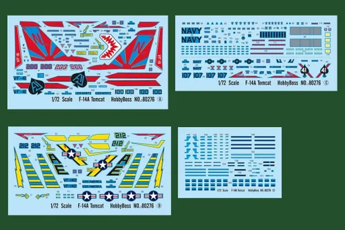 Vista 3 de Hobby Boss HY80276 F-14A Tomcat Kit de construcción de modelo de avión