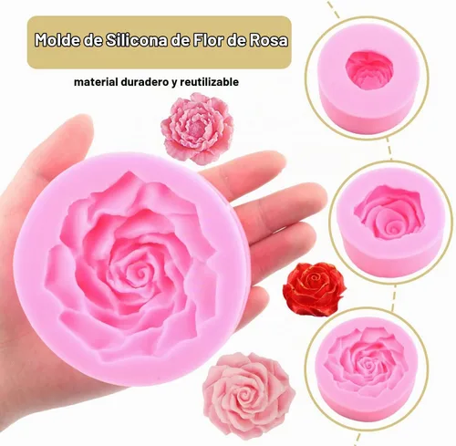 Vista 2 de ZiXiang Bloom Rose Flower - Molde de silicona para fondant, diseño de Estilo a