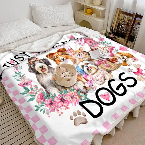 Vista 5 de Manta para Perros Cachorro Felpa Regalo para Niñas Mujeres Niños Perros Animales Amante Mantas Cómodas Ligeras Lindos Cachorros Mascota Sábana Suave