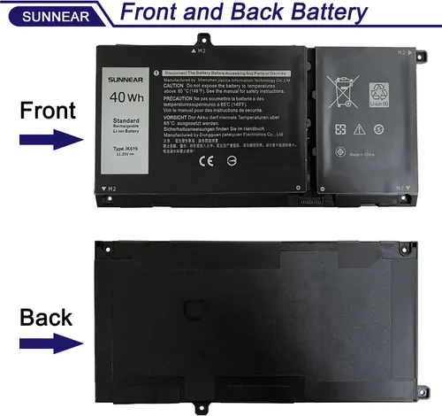 Vista 3 de JK6Y6 - Batería de repuesto para laptop Dell Latitude 3410 3510 Vostro 5300 5401 5501 Inspiron 5300 5401 5402 5408 5409 5508 5400 5406 7405 7300 755