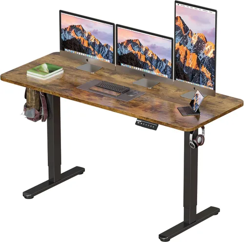Vista 23 de BIZUM - Escritorio de pie eléctrico de 40x24 pulgadas con ajuste de altura y configuraciones de memoria, escritorio ergonómico para sentarse o estar
