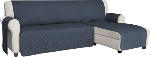 Vista 9 de ISSUNTEX - Fundas de sofá seccional para perros, funda reversible en forma de L para sofá, protector de chaise lounge resistente al agua